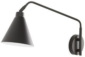 Wandlamp in metaal met verstelbare arm, Hiba