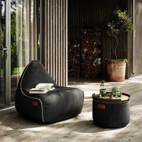 Cobana Lounge Chair & Pouf Outdoor - Zwart