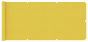 vidaXL Balkonscherm 75x400 cm HDPE geel