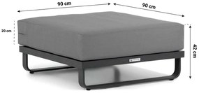 Hoek loungeset 5 personen Aluminium/polywood Grijs  Domani Furniture La Festa