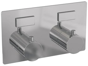 Brauer Chrome Edition thermostatische inbouw regendouche met 3 standen handdouche, rechte muurarm, glijstang en hoofddouche 30cm set 68 chroom