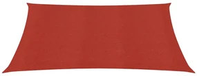 vidaXL Zonnezeil 160 g/m² 5x5 m HDPE rood