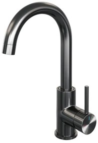 BRAUER Stripe Hoge Opbouw Wastafelmengkraan - draaibare ronde uitloop - model A - gunmetal geborsteld PVD 5-GM-003-R5