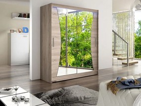 Kledingkast Closico Camera IX, Truffel eiken, 200x150x58cm, 119 kg, Kledingkast deuren: Schuivend, Aantal planken: 5, Aantal planken: 5