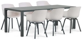 Tuinset 6 personen 220 cm Kunststof Taupe Lifestyle Garden Furniture Salina/Mateo