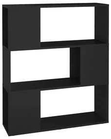 vidaXL Boekenkast/kamerscherm 80x24x94 cm spaanplaat zwart