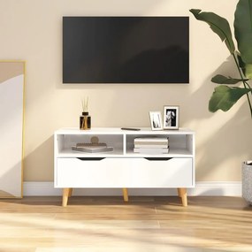vidaXL Tv-meubel 90x40x48,5x cm spaanplaat hoogglans wit