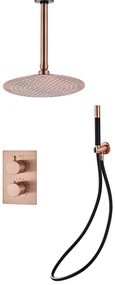 Saniclear Copper Pro inbouw regendouche met plafondarm en 20cm hoofddouche