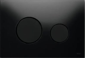 TECE Loop drukplaat glas zwart toetsen zwart