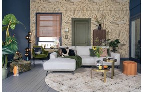 Goossens Excellent Bank Princess Met Elektrisch Uitschuifbaar Zitvlak beige, stof, 2,5-zits, elegant chic met chaise longue rechts