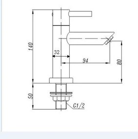 Best Design Ore Resol RVS toiletkraan 1/2"