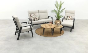 Lagos/Mindo stoel-bank loungeset 5-delig verstelbaar - Antraciet