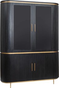 Buffetkast Ovaal Met Messing - 150x45x200cm.