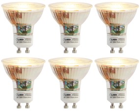 Set van 6 GU10 LED lampen 3W 200 lm 2200K