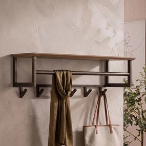 Stalen Kapstok Met Eikenhoutlook Plank