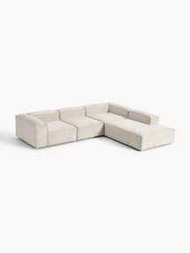 Modulaire ribfluwelen hoekbank Lennon (4-zits)