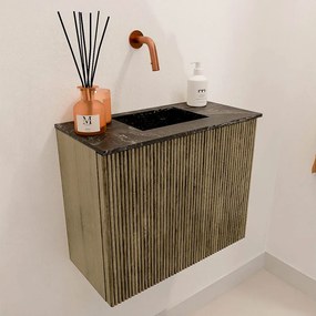 Mondiaz Joya DLux 50cm toiletmeubel dusk met wastafel faye midden zonder kraangat lava