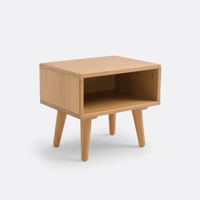 Vintage massief grenen nachtkastje, Jimi