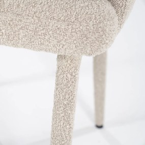 By-Boo Fika Scandinavische Eetkamerstoel Met Armleuning Taupe