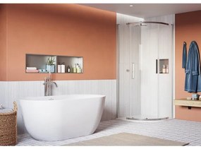 Crosswater Asura Kwartronde Douchedeur - 8mm - 80x80cm - gepolijst RVS AUQSSC0800