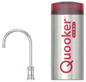 Quooker Classic Nordic Round kokendwaterkraan - draaibare uitloop - Combi reservoir - Warm / kokend water - Chroom 22CNRCHR