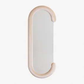 Ovaal Wandspiegel 60x160 Cm In Jasnon Fluweel Bruin - Tarwe - Sklum