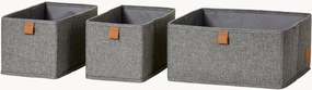 Opbergdozen Love It Store It van linnen, 3-delig