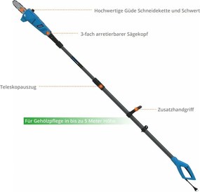 Güde Telescopische kettingzaag voor takken GAK 7118.1 - KIT