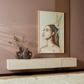 Starfurn Vision Beige Tv-meubel Hangend 240 Cm - 240x35x30cm.
