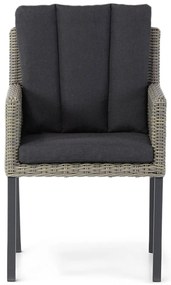 Tuinset 6 personen 260 cm Wicker Taupe Garden Collections Oxbow/San