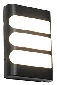 Buitenwandlamp met schemerschakelaar / dag-nacht sensor met bewegingsmelder zwart incl. LED met licht/donker sensor - Gaev Modern IP44 Buitenverlichting