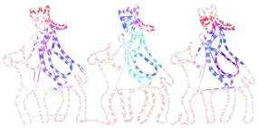 vidaXL Kerstfiguren drie wijzen met 504 LED's