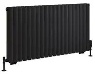 Eastbrook Tunstall dubbele radiator 120x60cm 1836W zwart mat