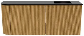 Mondiaz Joya 100cm toiletmeubel ronding links oak met wastafel faye rechts zonder kraangat urban