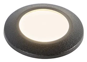 Moderne buiten grondspot zwart IP67 incl. LED - Aldo Modern Buitenverlichting