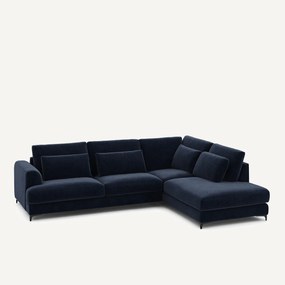 Omvormbare hoekbank rechts in chenille fluweel, Marsile