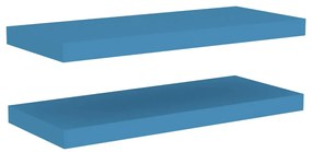 vidaXL Wandschappen zwevend 2 st 60x23,5x3,8 cm MDF blauw