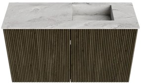 Mondiaz Joya DLux 70cm toiletmeubel shadow met wastafel faye rechts zonder kraangat glace