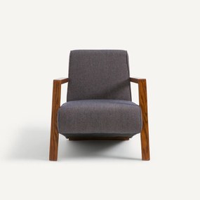 Fauteuil in wol en polyester Sanami