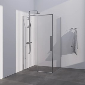 Brauer Season douchecabine met schuifdeur 100x80cm RVS