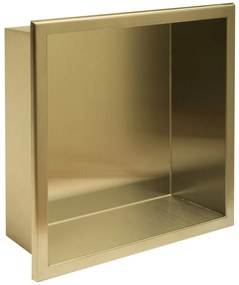 bathroom shelf 30x30 gold brush