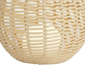 Buiten tafellamp beige 30cm incl. LED oplaadbaar met USB-C IP44 - Oli