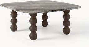 Marmeren salontafel Lyndi met eikenhouten poten