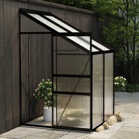 vidaXL Broeikas 2,7 m³ aluminium antracietkleurig