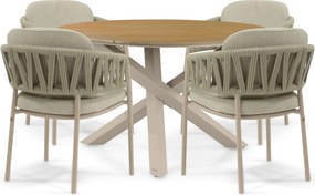 Tuinset 4 personen  Rope Zand/Beige 4 Seasons Outdoor Calma/Ancona
