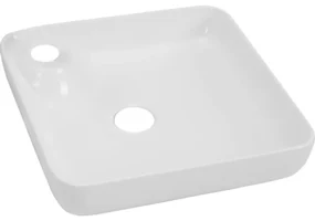GO by Van Marcke Fontana opbouwkom vierkant 400 x 400 x 125 mm porselein wit met kraangat HDA057