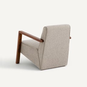 Fauteuil in wol en polyester Sanami