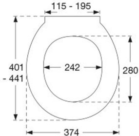 Pressalit 722 toiletbril met softclose wit