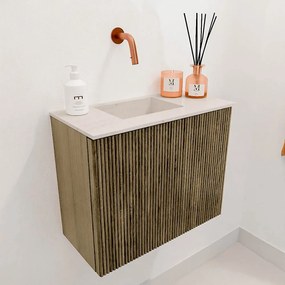 Mondiaz Joya DLux 50cm toiletmeubel dusk met wastafel faye links zonder kraangat meli