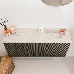 Mondiaz Joya DLux 90cm toiletmeubel shadow met wastafel faye rechts 1 kraangat ostra